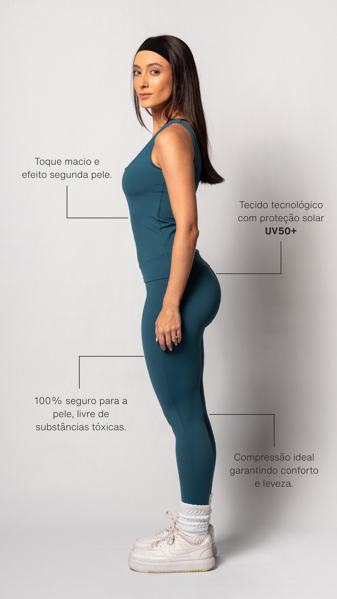 Legging Wave Azul Profundo